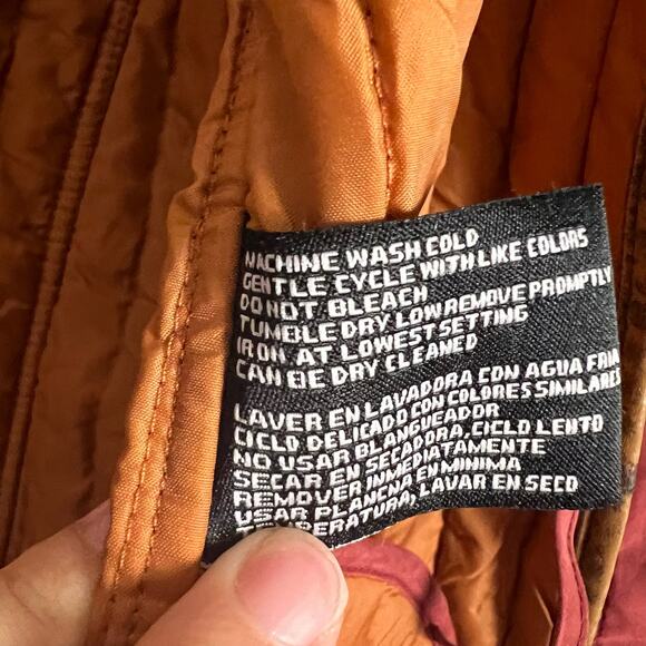 Vintage Weatherproof Red Quilted Single Breasted Insulated Coat Size M - Picture 10 of 10